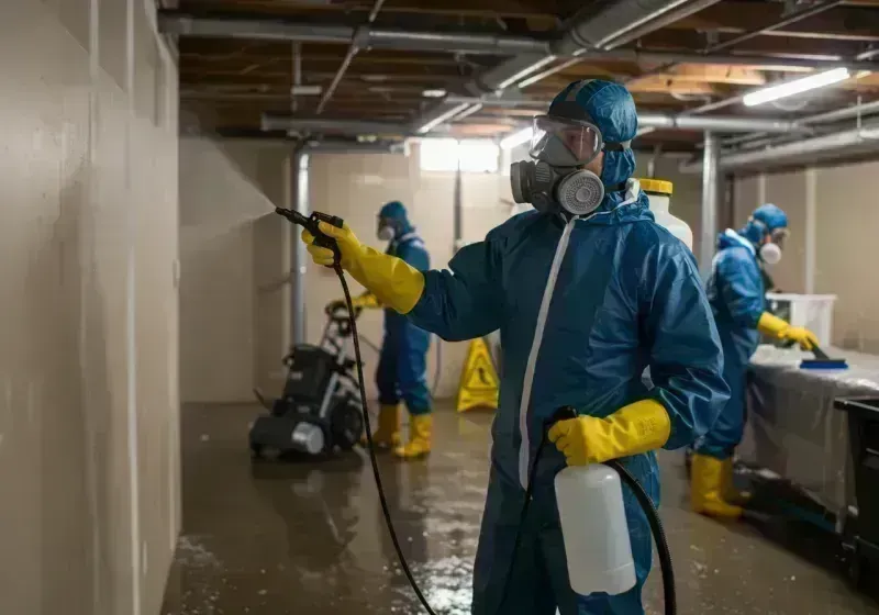 Basement Sanitization and Antimicrobial Treatment process in Stroudsburg, PA